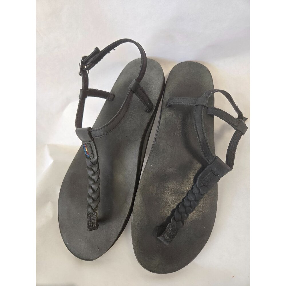 Ladies Rainbow T Street Braided Thong Sandals Size XL 8.5-9.5